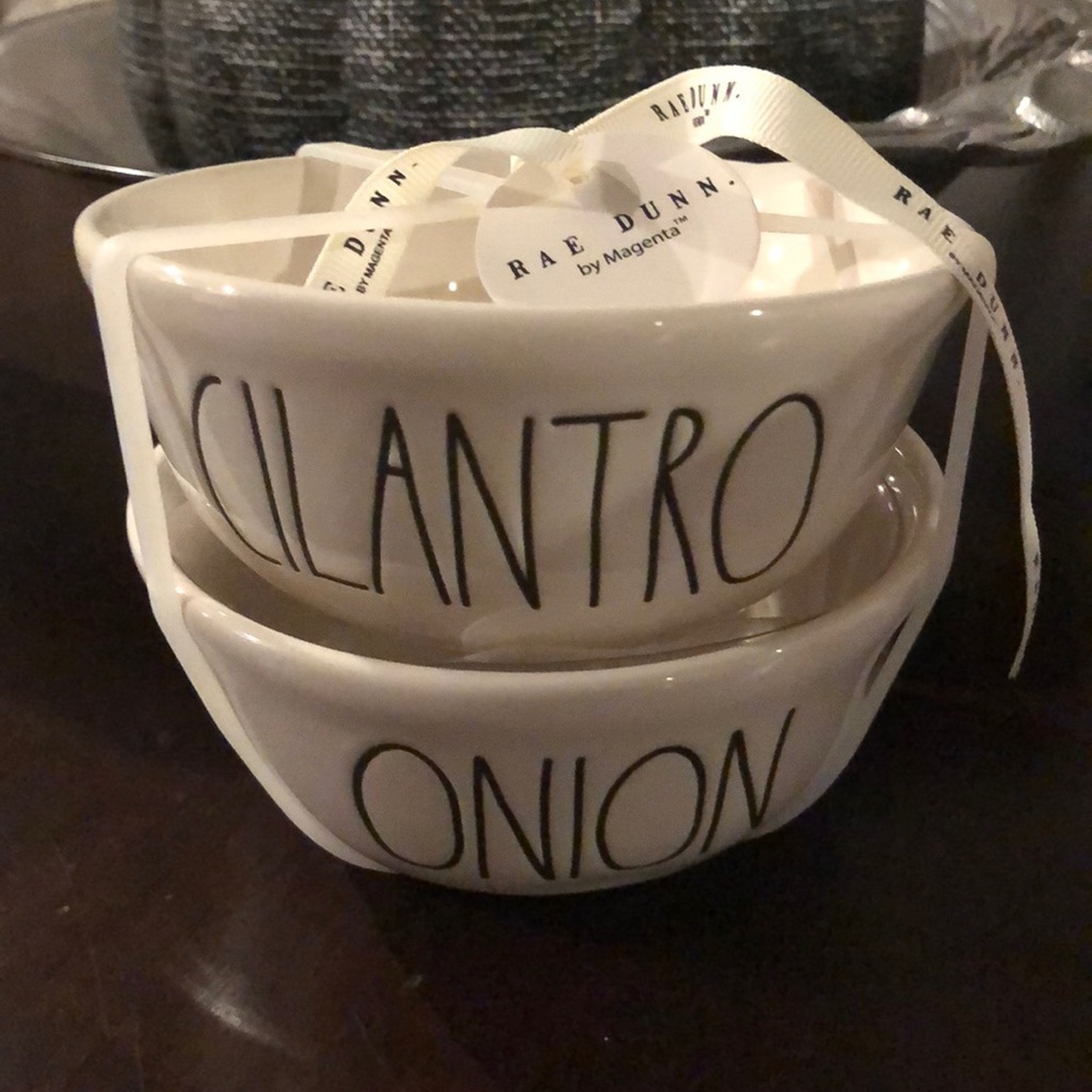 Rae Dunn CILANTRO ONION bowls NEW